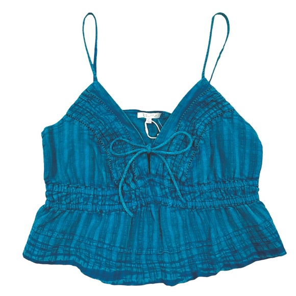 Z Supply Tops - Z SUPPLY Striped Peplum Cotton Tank Cute Cotton Pretty Cool Dragonfly NWT Large